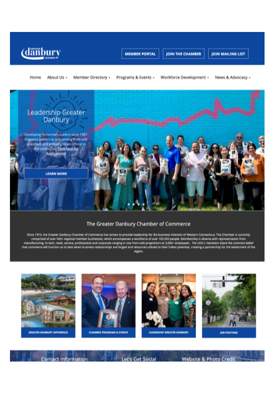 website homepage