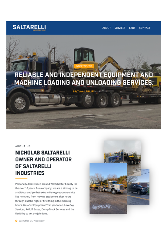 saltarelli industries website homepage
