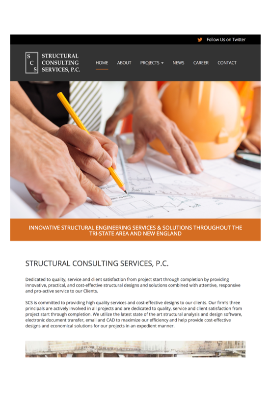 structural consulting website homepage